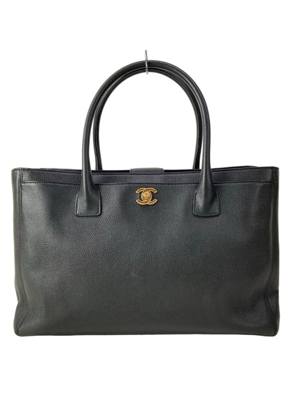 Chanel Tote Executive Line Black Gold Leather